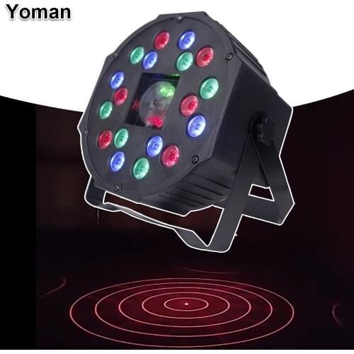 LED 18X3W Par Light RG Pattern Laser Par Light Beam Wash 2IN1 Stage Effect Lamp Laser Projector DJ Disco Strobe Light DMX512