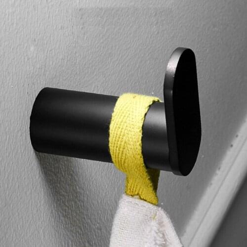 Vidric 304 Stainless Steel Matte Black Paint Clothes hooks kitchen hook Bathroom robe hook single wall hanging hook