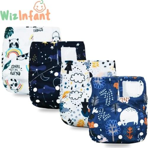 Wizinfant Hook&Loop OS Pocket Cloth Diaper,waterproof breathable S M& L adjustable,fit 5-15kg baby