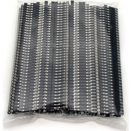 100pcs/lot Single row circular socket 2.54MM 1*40P 1x40pin single row round hole femal pin header socket base spacing Connector