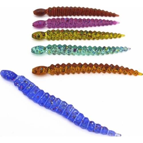 20Pcs*3inch 7.5cm Soft Fishing Leech Worm Lures Dropshot Bass Pike Rocking Fishing Swimbait Rigs Baits Trout Worm