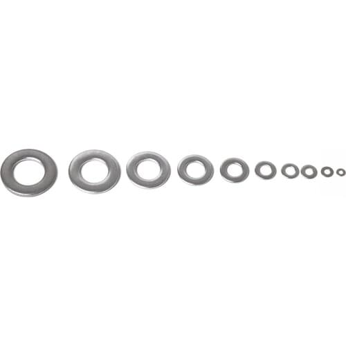304 Stainless Steel Flat Washers Assortment Washers Hardware Set 325 Pieces -10