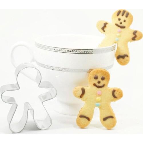 5pcs Gingerbread Man Cookie Mould Cookies Cookie Tools Plastic Cookie Cutter Stainless Steel Cookie Decorating Tools Cookie Mold
