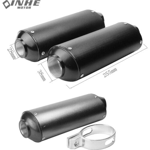 Aluminum Exhaust Muffler With Clamp For KAYO Apollo BSE Bosuer Xmotos SSR SDG 110 125 140 150 160cc CRF KLX TTR Pit Dirt Bikes
