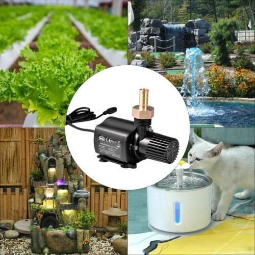 Water Circulation Pump Low Noise 5M DC 12V Pump for Fish Tank Decdeal Ultra-quiet Brushless Aquarium Circulating
