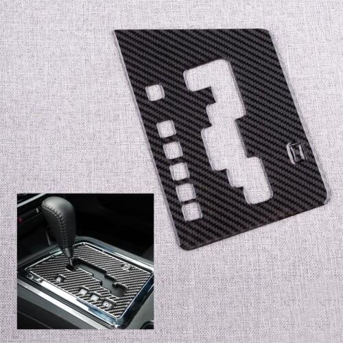CITALL 2pcs/Set Console Gear Shift Panel Trim Sticker Carbon Fiber LHD Fit for Dodge Challenger 2008-2010 2011 2012 2013 2014