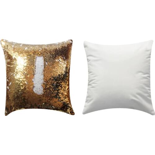 DHL 120pcs/Lot New style Sublimation Blank Magical Sequins item Pillowcase For Thermal Transfer Print DIY Gifts Crafts 40CM*40CM