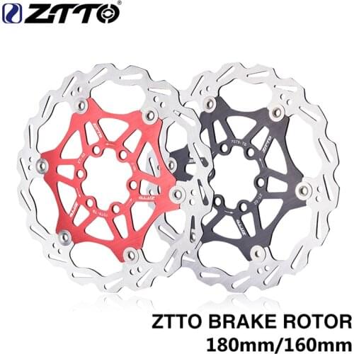 ZTTO MTB Road bike Disc Brake Floating Rotor 160mm/180mm Stainless Steel Brake Disc Compatible Metallic Pads For MTB Road Bike