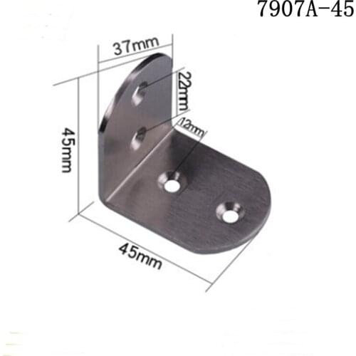 Home Furniture 7907A-45 stainless steel angle code reinforcement 90 degree right angle connector Universal L-Tripod