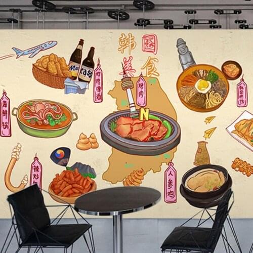 Photo wallpaper cartoon graffiti wallpaper sushi cuisine delicacy fried bar imported snack shop wallpaper mural