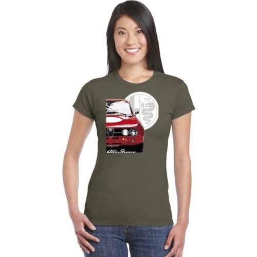 Unique Car Design womens Tees T-shirt woman Tshirt beach surfing t shirt Alfa Romeo jumbo size topshirts ladies clothes