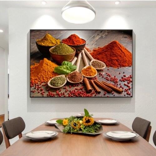 Herbs and Spices in Cooking Canvas Paintings On the Wall Art Posters And Prints Kitchen theme Art Pictures Cuadros Decoration