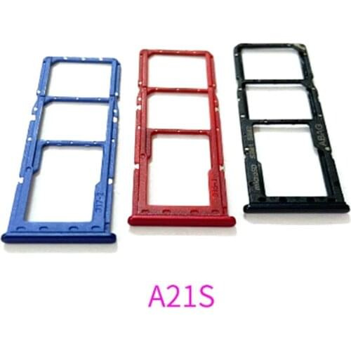 SIM Card Tray For Samsung Galaxy A21S A217 SD Slot Holder Dual Reader Socket