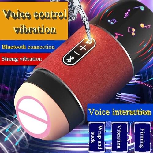 Male Masturbator Bluetooth Vibration Masturbation Cup Vagina Real Pussy Sucking Deepthroat Sex Machine Adult Sex Toys For Men