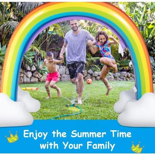 Inflatable Rainbow Sprinkler Bright Safe Arch Water Spray Summer Outdoor Water Play Toy Water Sprinkler Arch