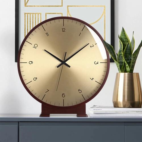 Hot RetroTable Clock Wood Living Room Office Creative Table Watch Desktop Bedroom Mute Table Clock Nordic Desk Clock Decoration