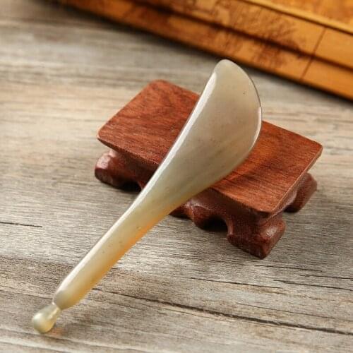 Natural scraping board ribs acupoint massage plate eye facial body meridian scraping massage stick