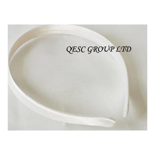 NEW Ivory cream13mm Satin Hair Headband for sinamay fascinator hat 10pcs/lot.FREE SHIPPING