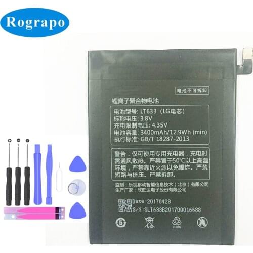 New 3400mAh LT633 Battery For Letv LeEco Le 1 Max X900 Le One Max X900+ Original Smart Phone Acumulator