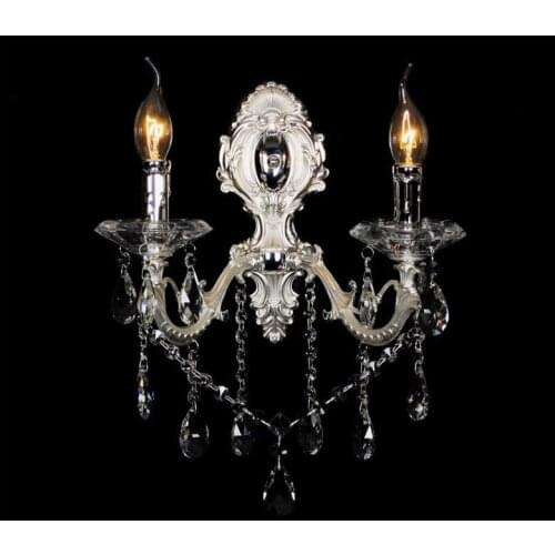 2018 Factory Direct Selling Banheiro Wall Candle Sconces Light Bedroom Indoor Wall lamps Lighting silver color 100-240v