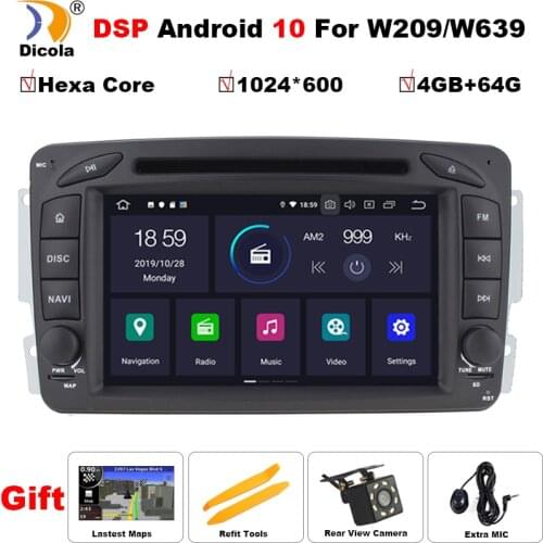 PX6 DSP 7" Car Multimedia Player Android 10 Car GPS Autoradio For Mercedes/Benz/CLK/W209/W203/W208/W463/Vaneo/Viano/Vito FM AM