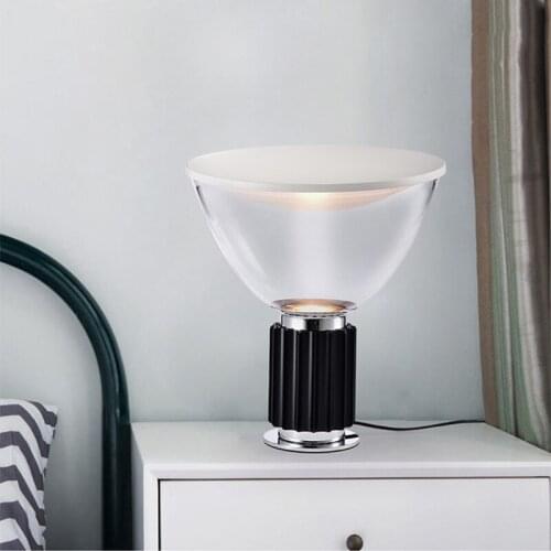 Modern Led Glass Radar Table Lamp Postmodern Living Room Lamp Indoor Lighting Study Bedroom Bedside Lamp Table Light Fixtures
