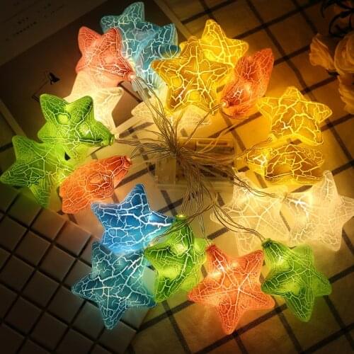 10/20 LED Fairy Star String Lights Led Garland Lights Christmas Lantern Garden Wedding holiday Decor Powered by Battery or USB