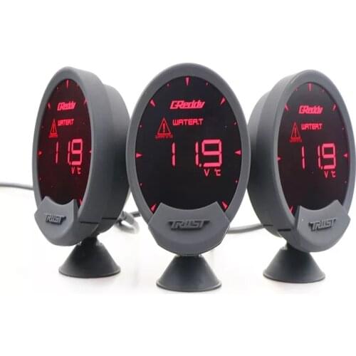 GREDDi Sirius LCD Car Gauge Turbo Boost speed Water Temp Oil Temp Press Fuel Ratio Tachometer RPM Volts 7 Color Meter 60mm