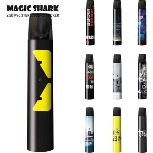 Magic Shark Fashion Thin PVC Chinese Words Stereo Cool Cover Case for Relx Sticker Film Waterproof Sticker for Relx Kit