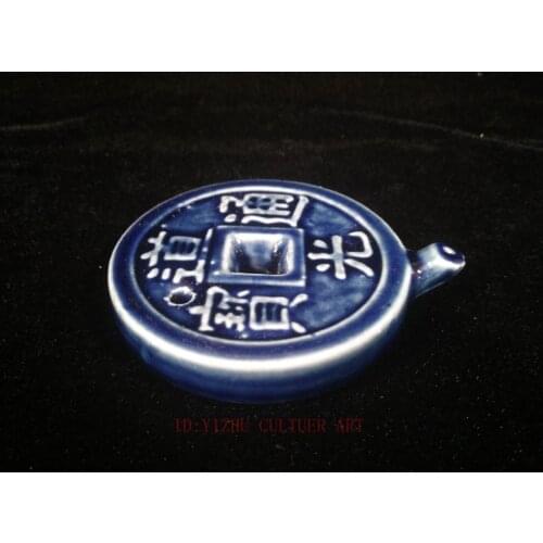 YIZHU CULTUER ART Collection Old China Porcelain Coin Shape Water Washing use Ink Decoration