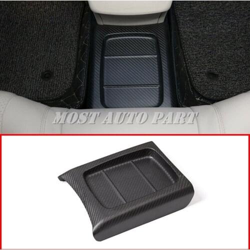 Carbon Fiber Interior Rear Row Protection Cover Trim For Mercedes Benz E Class W213 2016-2018 1pcs Car Decoration Car Trim