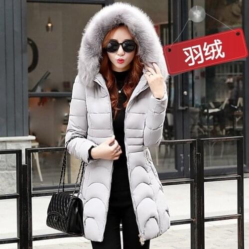 Womens Winter Jacket Korean New Cotton Jacket Slim Fit Cotton Quilted Fur Collar Down Jacket Womens Coat