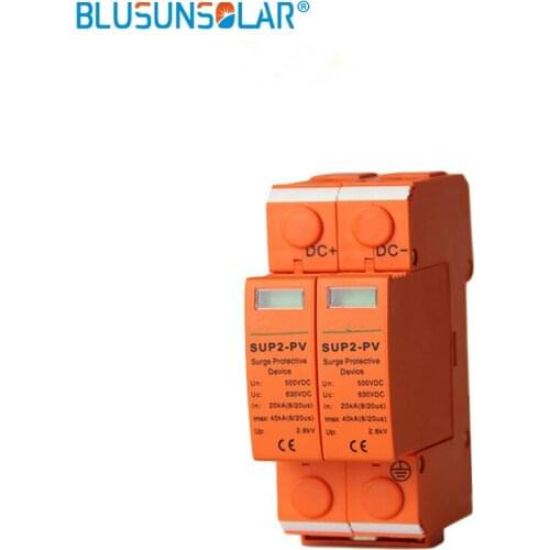 10 pcs High Performance 2P DC 500V/600V SUP4-S40 SPD 20/40KA DC Surge Protector Device for Solar System Protection