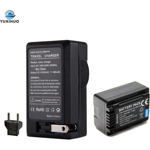 1950mAh VW-VBT380 VWVBT380 VW-VBT190 Camera Battery +AC Charger For Panasonic HC-V110 V130 V160 V180 V201 V250 V260 VXF999 VX870