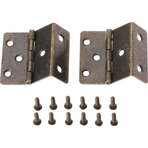 2Pcs Self Close Kitchen Cabinet Hinges Furniture Hardware Antique Bronze Folding Furniture Cupboard Door Hinge 44*45*22mm