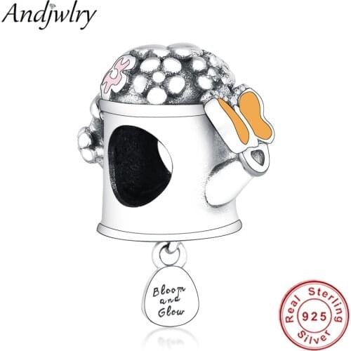 2020 New Fit Original Pandora Charms Bracelets 925 Sterling Silver Blooming Watering Can Charm Beads DIY Jewelry Women Berloque