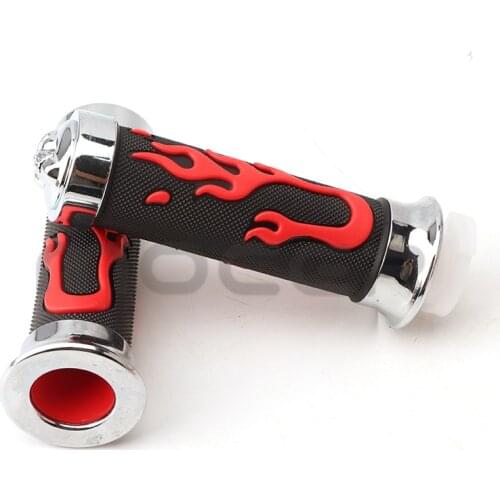 High quality 1 pair rubber flame throttle handle ATV off-road motorcycle parts TPR motorcycle handle