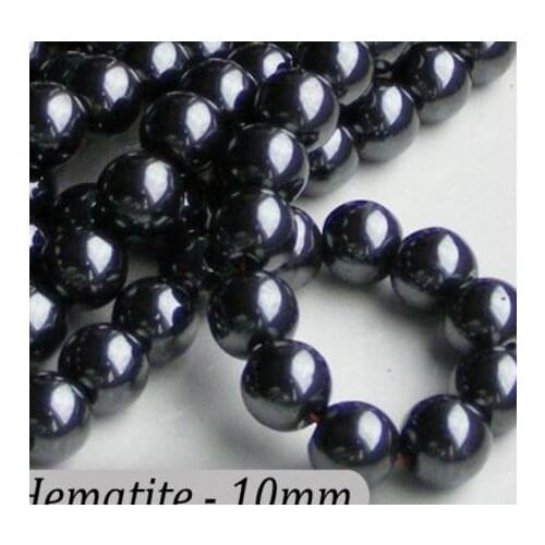 4 6 8 10 MM can pick size Black ball Hematite crystal Beads bracelet necklace diy Strand Natural Stone Round loose dtg53