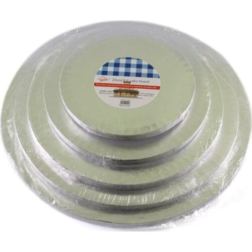 5 Sizes Round Cake Display Board Stand Holder Strong Base Wedding Birthday Party Events Home Bakery Cake Baking Tools Bakeware