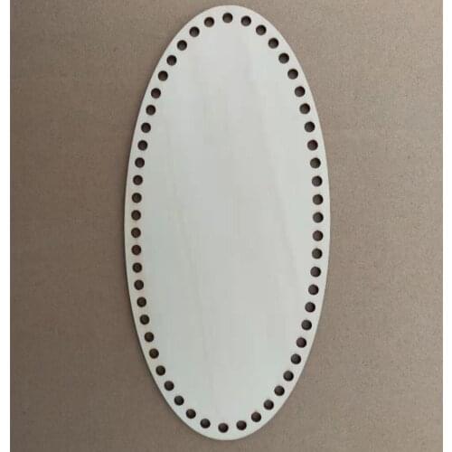 6pcs /Lot 20x9.5cm Wooden Basket Bottom Oval Weaving Crochet Knitting Base Supplies DIY Crafts Making