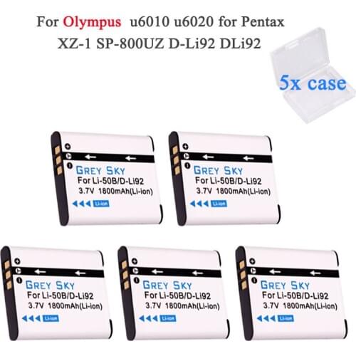 Li-50B Li50B Li 50B D-Li92 DLi92 D Li92 Rechargeable Camera Batteries for Olympus u6010 u9010 for Pentax