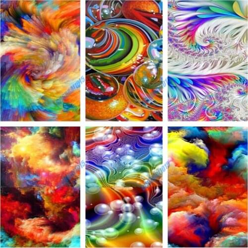 Diamond Painting Cross Stitch Kits Color Abstract Painting 5D DIY Diamond Embroidery Full Square/round Drill Mosaic Home Decor