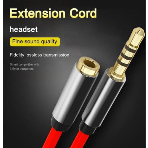 1M/2M Aluminum Alloy Audio Cable 3.5mm Speaker Male To Female Connection Cable Headset Extension Cable Mobile Phone Accessorises