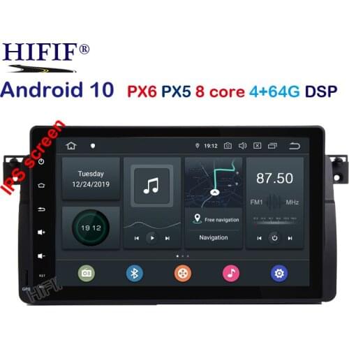 PX6 9" IPS 4G DSP Android 10.0 car GPS for BMW E46 Sedan Rover 75 1999 2000 2001 2002 2003 2004 MG ZT multimedia player no DVD