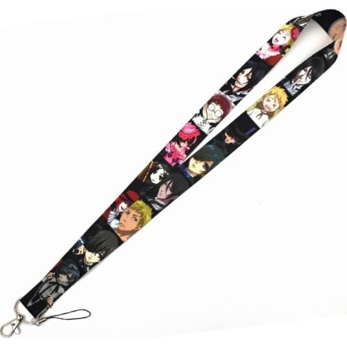 Japanese Anime Black Butler Lanyards Keychain Cosplay Kuroshitsuji Neck Straps Keyring Mobile Phone Hanging Rope Lariat Ornament