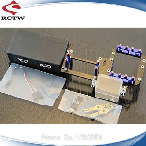 Carbon Fiber Dual Servo Tray Kit for 1/5 GTB Racing Losi 5ive T Rofun Rovan LT Kingmotor X2 RC Rc Car Parts