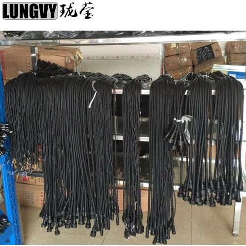 Free Shipping 12pcs/lot 1M/3M/8M Extention Water DMX Cable And Power Cable(As One Sets)