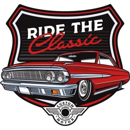 The classic car badge vintage muscle car ride sticker decal #1226