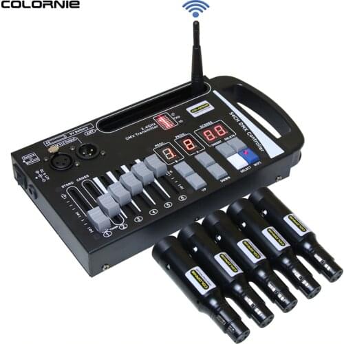 Wireless DMX Transmitter Receiver Rechargeable DMX512 Laser Light Controller Wireless Controller For Stage Effect DJ Disco