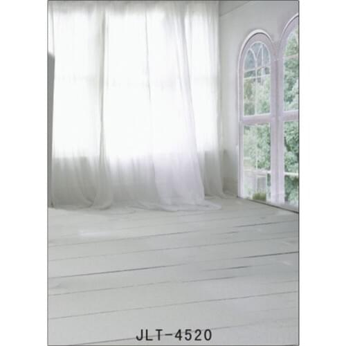 LB Polyester & Vinyl Backgrounds For Photo Studio Photography Backdrops Floor To Ceiling Window White Curtain White Floor Decor